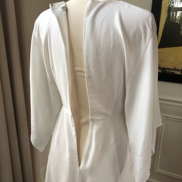 Lewit Split Kimono Sleeve Dress White NWT 6 - Picture 7 of 10